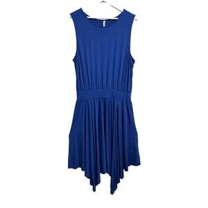 Rachel Pally Dress Womens 1X Sleeveless Handkerchief Hem Midi Soft Modal Made US